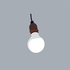 Cartoon Style Light Bulb Illustration Design