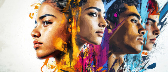 Vibrant expressions of youth in urban graffiti style highlighting Latino culture and community dynamics