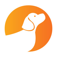 Initial Letter O Pet Logo Concept With Dog Head Symbol Vector Template