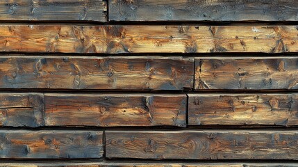 Close-up view of weathered wooden planks showcasing unique textures and colors in natural light