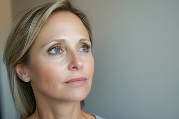 Woman After Face Lifting On Her Face, 
