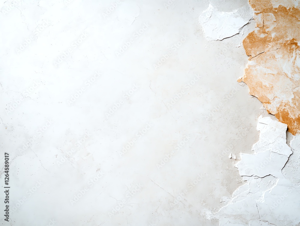 Poster close-up of aged peeling wall with distressed texture and rustic color scheme for architectural back