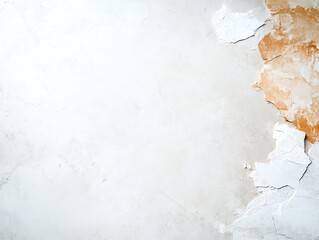 Naklejka premium Close-up of aged peeling wall with distressed texture and rustic color scheme for architectural background use.