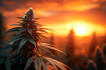 Cannabis leaf marijuana background.