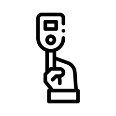 oxygen level line icon