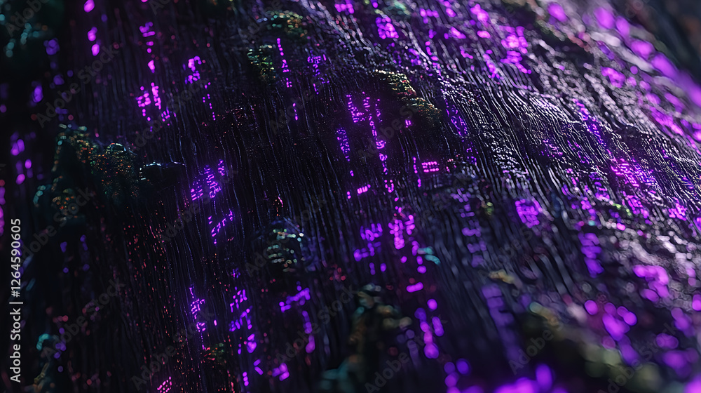 Poster dynamic light patterns abstract space visual art digital environment close-up modern aesthetics