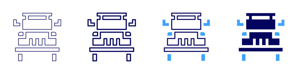 Off road icon in 4 different styles. Thin Line, Line, Bold Line, Duotone. Duotone style. Editable stroke