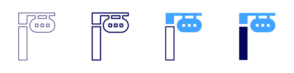 Road biking icon in 4 different styles. Thin Line, Line, Bold Line, Duotone. Duotone style. Editable stroke