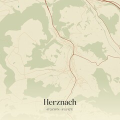 Obraz premium Vintage map of Herznach, Switzerland.