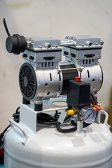 Close-up of a medical air pump