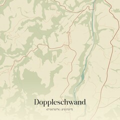 Vintage map of Doppleschwand, Switzerland.