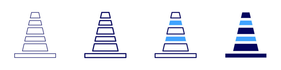 Road pavements icon in 4 different styles. Thin Line, Line, Bold Line, Duotone. Duotone style. Editable stroke