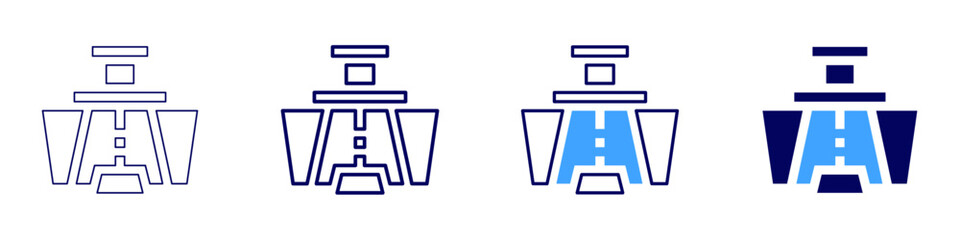 Roadside maintenance icon in 4 different styles. Thin Line, Line, Bold Line, Duotone. Duotone style. Editable stroke