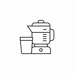 Electric blender kitchen icon vector sign