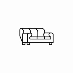 Sofa modern furniture icon vector sign