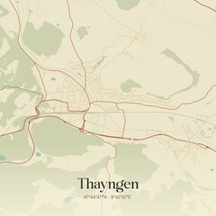 Obraz premium Vintage map of Thayngen, Switzerland.