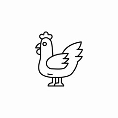 chicken animal icon vector sign
