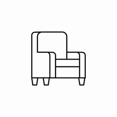Sofa living room icon vector sign