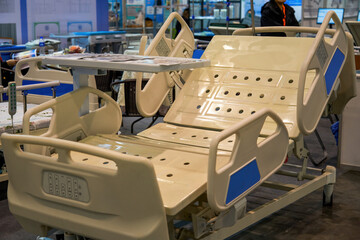 Close-up of a multifunctional medical bed