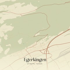 Obraz premium Vintage map of Egerkingen, Switzerland.