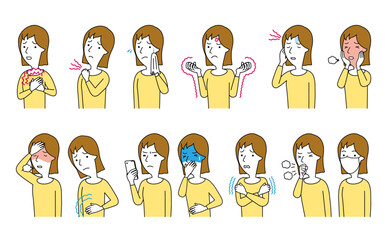 女性の様々な症状 セット