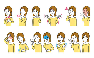 女性の様々な症状 セット