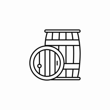 recommend clip art: Wooden barrel storage icon vector sign