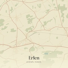 Obraz premium Vintage map of Erlen, Switzerland.