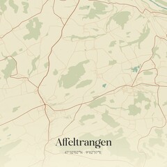 Vintage map of Affeltrangen, Switzerland.