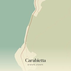 Vintage map of Carabietta, Switzerland.