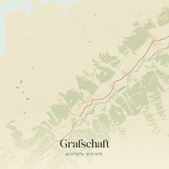 Vintage map of Grafschaft, Switzerland.