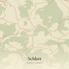 Vintage map of Schlatt, Switzerland.