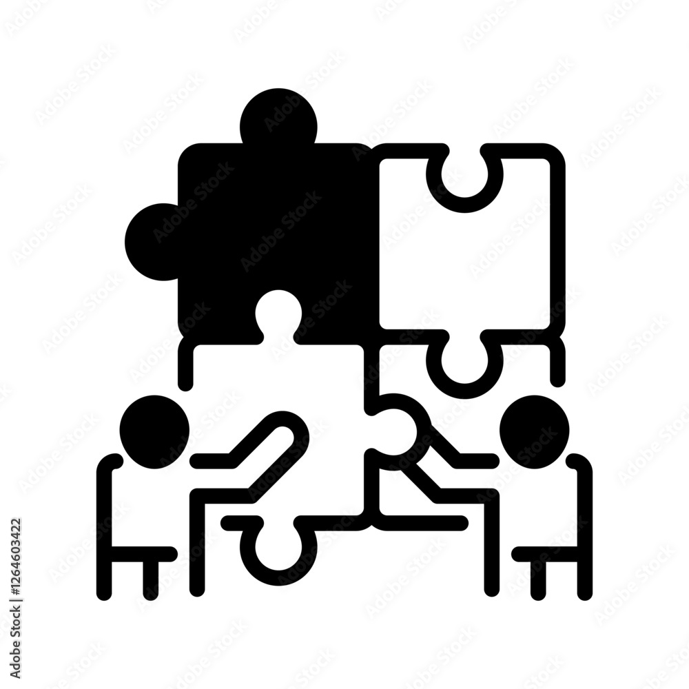 Poster problem solving line icon. universal creative premium symbol. vector sign icon logo template. vector