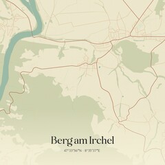 Vintage map of Berg am Irchel, Switzerland.