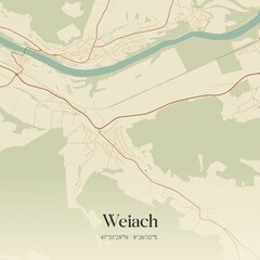 Obraz premium Vintage map of Weiach, Switzerland.
