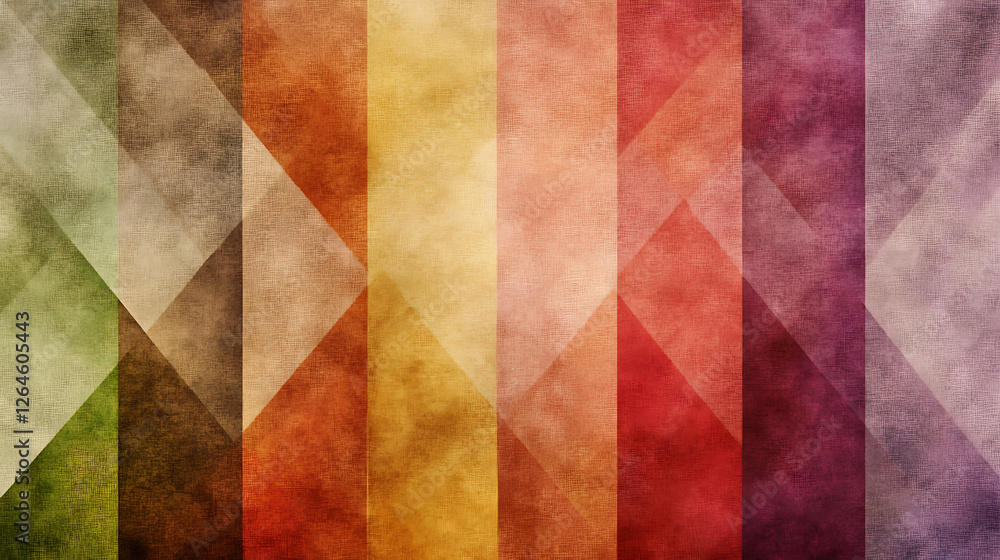 Poster textured color spectrum with geometric overlay design modern art vertical stripe aesthetic backdrop