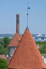 roofs of the old town in Tallinn Estonia