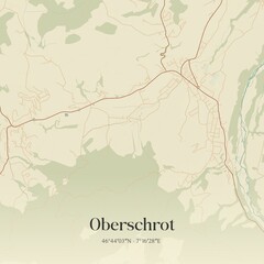 Obraz premium Vintage map of Oberschrot, Switzerland.