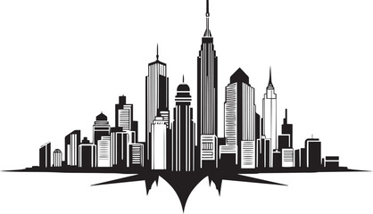 City landscape. Different buildings on street, outline cityscape hand sketch, flat houses. Hand drawn vector illustration