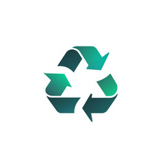 Obraz premium Eco-friendly,recycling symbol on grass,environmental sustainability and sustainable practice.