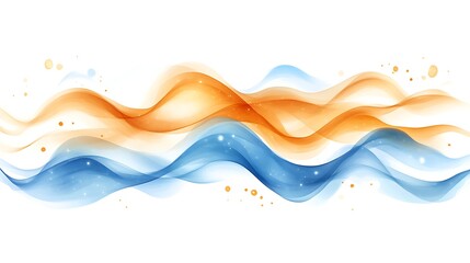 Fototapeta premium Abstract Blue and Orange Wave Design
