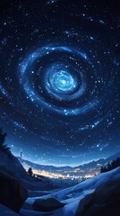 science and technology universe starry sky nebula illustration poster background