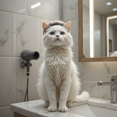 Beautiful cat portrait close up