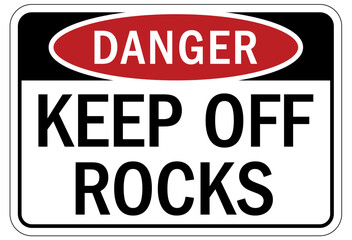 Keep off rock sign