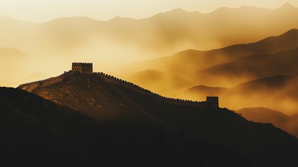 Obraz premium Ancient Wall at Sunset