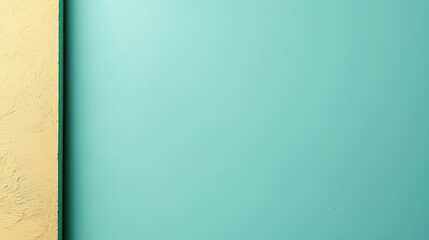 Turquoise and yellow wall intersection. Modern interior design visualization