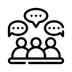 friendship goals line icon