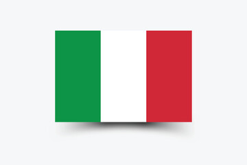 Italy flag. official national flag of italy, rectangular flag vector illustration
