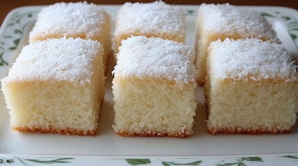 Coconut cakes, dessert, plate, kitchen,  baking, food photography, sweet, recipe