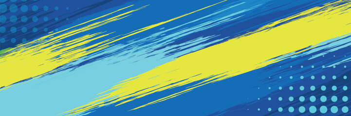 Abstract Brush Background with Sporty Style and Halftone Effect. Brush Stroke Illustration for Banner, Poster, or Sports Background. Scratch and